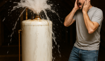 Homeowner terrified as hot water heater explodes in attic causing water damage in Raleigh