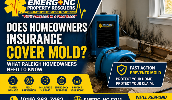 does homeowners insurance cover mold raleigh nc water damage restoration drying equipment preventing mold