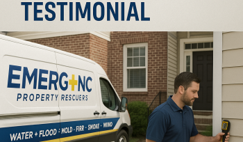 Emergency Water Damage Restoration Testimonial – EMERG+NC Property Rescuers